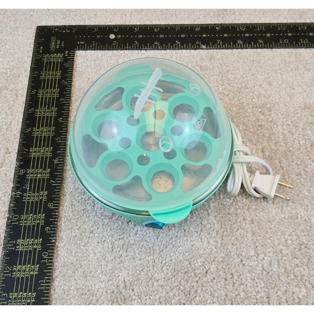 MyMini Egg Cooker Aqua Teal Compact Electric 7 Egg‎ Capacity